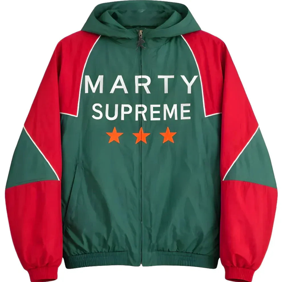 Marty Supreme jacket, Red and Green